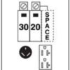 Power Outlet Box 120/240 volt, 30 amp, Parallax U041C010P