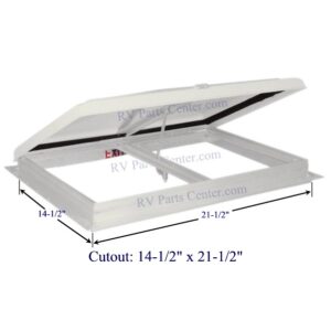 Elixir RV Escape Hatch Exit Vent 13 inch x 20 inch - White, Heng's 31121-C2
