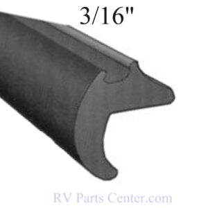 Hehr Glazing Bead Used on 3/16 Glass, Black Exterior RV Window Seal - 31610BGB