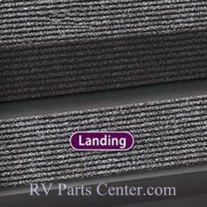 23.5 x 8 RV Landing Step Rug - Black Granite, Prest-O-Fit 5-1090