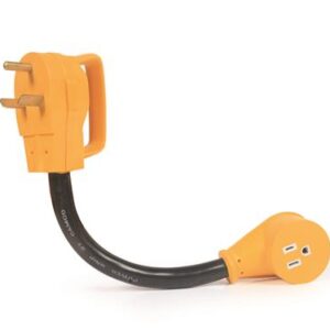 Dogbone Adapter 30 amp Male to 15 amp  Female, Camco Mfg., Inc. 55155