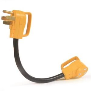 Dogbone Adapter 50 amp Male to 30 amp Female, Camco Mfg., Inc. 55175