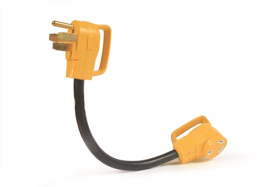 Dogbone Adapter 50 amp Male to 30 amp Female, Camco Mfg., Inc. 55175
