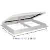 Elixir RV Escape Hatch Exit Vent 15 inch x 22 inch - White, Heng's 58621-2