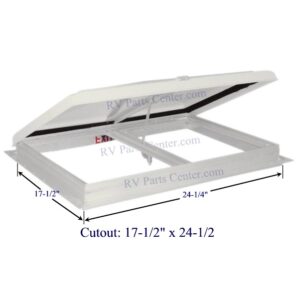 Elixir RV Escape Hatch Exit Vent 15 inch x 22 inch - White, Heng's 58621-2