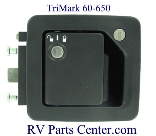 RV Door Lock w/Dead Bolt and Steel Plunger, Trimark 37575-01-K