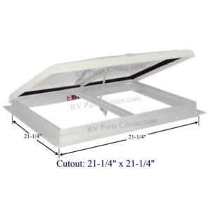 Elixir RV Escape Hatch Exit Vent 22 inch x 22 inch - White, Heng's 66621C2