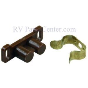Cabinet Barrel Catch with Metal Clip 6 - pack, JR Products 70205 Cabinet Barrel Catch with Metal Clip 6 - pack, JR Products 70205