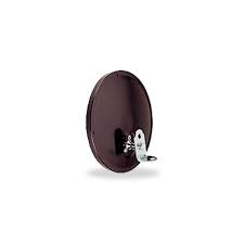 7 1/2" Offset Mount Convex Mirror, Black, Velvac 708511