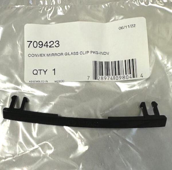 Deluxe Mirror Head Convex Glass Clip Only, Velvac 709423