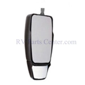 Full Flat Mirror Head in Black, Driver Side Inverted, Velvac 715137
