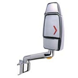 RV Motorhome Mirror, Passenger  Side, Chrome, 10 inch Radius Base, 10 inch Arm, Velvac 715740-4