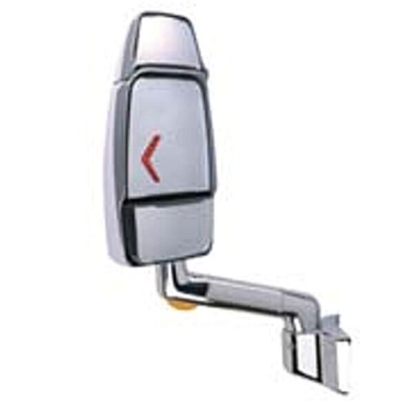 RV Motorhome Mirror, Driver Side, Chrome, 15 inch Radius Base, 10 inch Arm, Velvac 715383-4