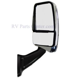 Passenger Side RV Mirror, Chrome-Black with Camera, Velvac 719164