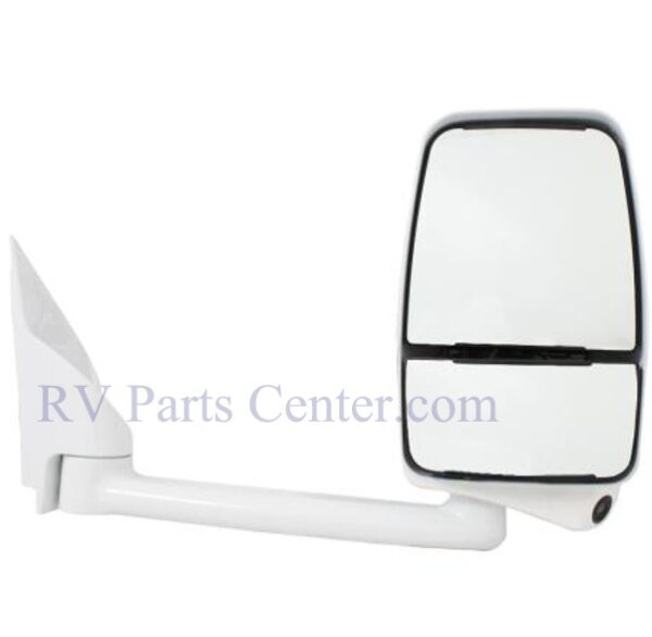 RV Mirror, Passenger Side, 13 inch Arm, Camera, Heated, Manual, White Velvac 719402