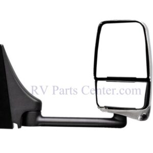 RV Mirror, Passenger Side, 16 inch Arm, Mini-Lem, Electric, Chrome-Black, Velvac 719366
