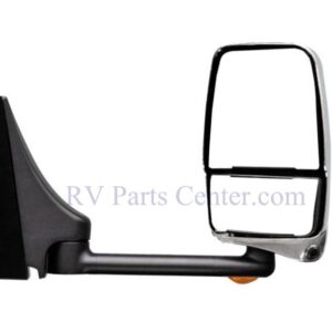 RV Mirror, Passenger Side, 16 inch Arm, Mini-Lem, Electric TS, Chrome-Black, Velvac 719376