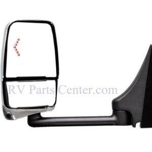 RV Mirror, Driver Side, 16 inch Arm, Mini-Lem, Electric TS, Chrome-Black, Velvac 719381 RV Mirror, Driver Side, 16 inch Arm, Mini-Lem, Electric TS, Chrome-Black, Velvac 719381