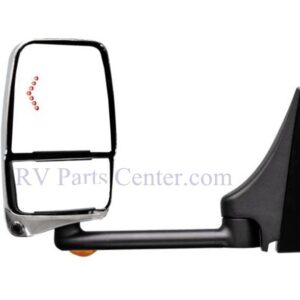 RV Mirror, Driver Side, 16 inch Arm, Mini-Lem, Electric TS, Chrome-Black, Velvac 719396 RV Mirror, Driver Side, 16 inch Arm, Mini-Lem, Electric TS, Chrome-Black, Velvac 719396