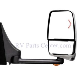 RV Mirror, Passenger Side, 16 inch Arm, Mini-Lem, Electric TS, Chrome-Black, Velvac 719395