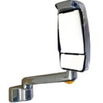 Driver Side RV Mirror, Chrome with Camera, 14 in arm, Velvac 719506-1