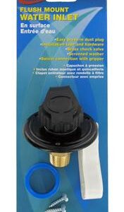 City Water Inlet with Plastic Flange - Black, Valterra A01-0169LFVP