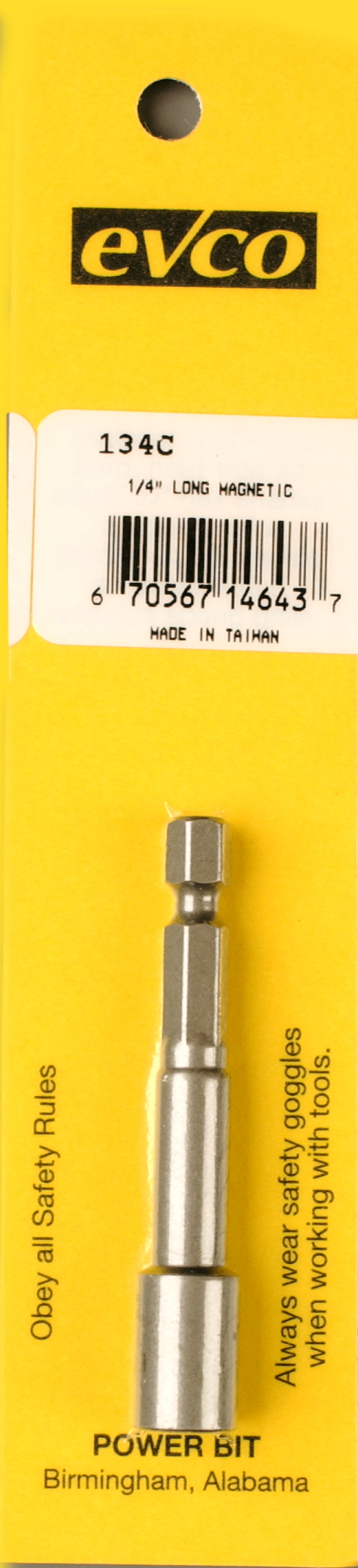 Nut Setter, 1/4 Inch Hex Driver, 1/4 Inch Size, 2-9/16 Inch Length. AP 02-0302
