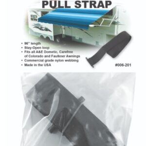 Awning Pull Strap, 96 Inch Length, Black AP 06-9456