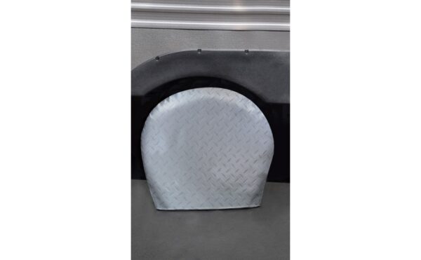 Tire Cover, Single, Fits 43 To 45 Inch Oversized Bus Tires, Diamond Plated Design, Set of 2, Adco 3756