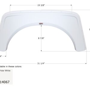 Aliner Single Axle Fender Skirt 31-1/4", Icon FS4067
