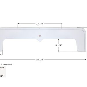 Aliner Tandem Axle Fender Skirt 58-1/8", Icon FS4314