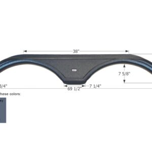 Alpenlite Tandem Axle Fender Skirt 69-1/2", Icon FS2146