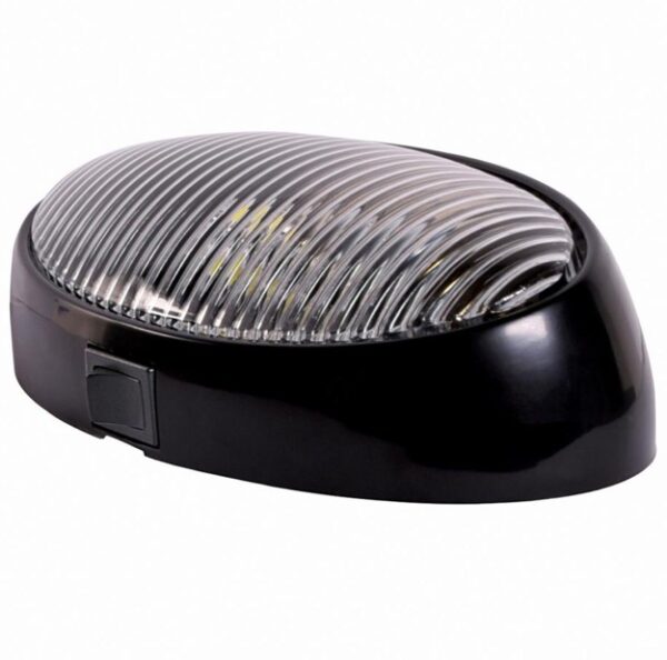 LED RV Porch Light Black With Switch, Arcon 20681