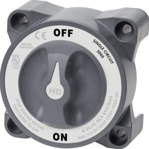 Battery Disconnect Switch Gray, Blue Sea 3000-BSS Battery Disconnect Switch Gray, Blue Sea 3000-BSS