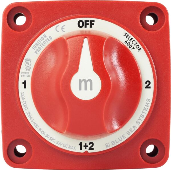 Battery Selector Switch 2 Batteries, Blue Sea 6007