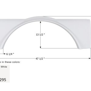 Born Free Single Axle Fender Skirt 47-1/2", Icon FS5295
