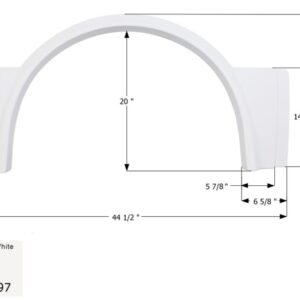 Born Free Single Axle Fender Skirt 44-1/2", Icon FS4497