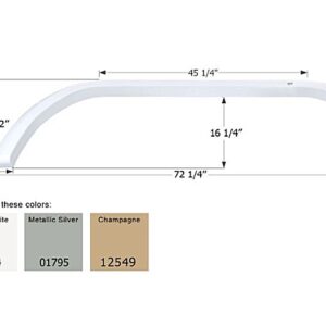 Carriage Tandem Axle Fender Skirt 72-1/4", Icon FS1792S Carriage Tandem Axle Fender Skirt 72-1/4", Icon FS1792S