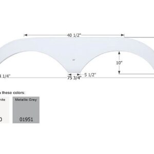 Carriage Tandem Axle Fender Skirt 75-3/4", Icon FS1950