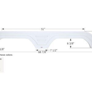 Carriage Tandem Axle Fender Skirt 58-7/8", Icon FS2165