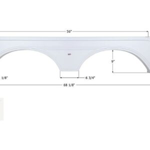 Carriage Tandem Axle Fender Skirt 68-1/8", Icon FS2206