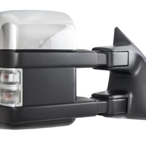 Chrome And Black Exterior Towing Mirror, TrailFX, FSD99MCP Chrome And Black Exterior Towing Mirror, TrailFX, FSD99MCP