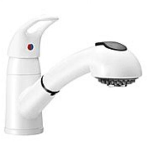 Pull-Out RV Kitchen Faucet, Dura Faucet DF-NMK852-WT Pull-Out RV Kitchen Faucet, Dura Faucet DF-NMK852-WT