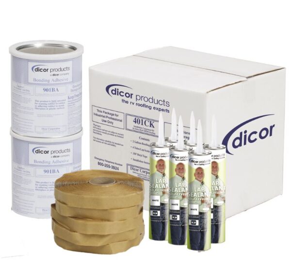 RV Rubber Roof Installation Kit Covers 40 feet, Dicor 401CK