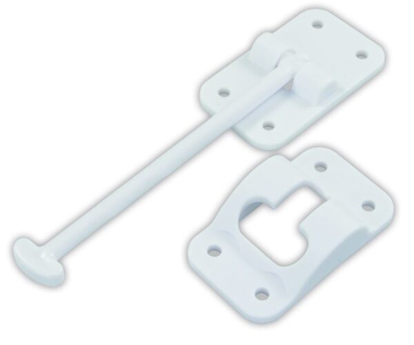 Door Catch Plastic Polar White, JR Products 10444