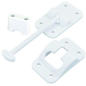 Door Catch Polar White Plastic, JR Products 10414B