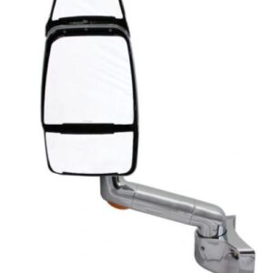 RV Motorhome Mirror, 2030 Driver Side, Deluxe Head,Chrome, 10 Inch Lighted Arm, Velvac 715549