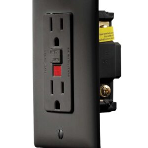 Dual GFCI Receptacle, Black, RV Designer S807