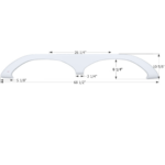 Fleetwood 5th Wheel Travel Trailer Fender Skirt 68-1/2″, Icon FS1811
