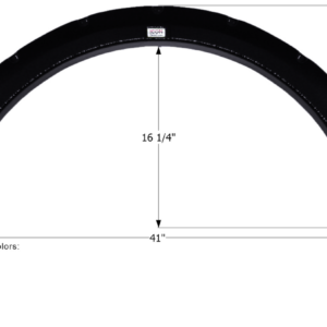 Fleetwood Single Fender Skirt Black 41", Icon FS2362 Fleetwood Single Fender Skirt Black 41", Icon FS2362